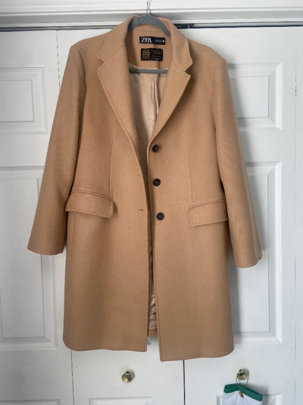 Camel Wool-Blend Coat